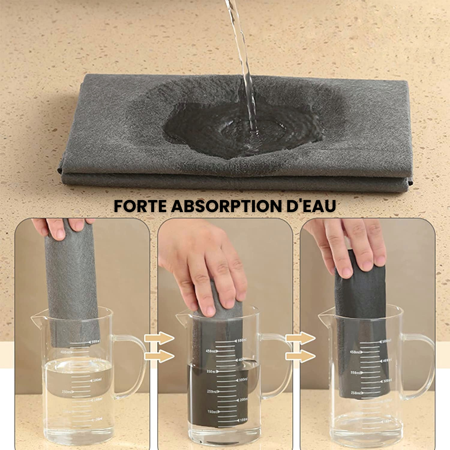 Carefully selected magic cloth rags that absorb water, do not shed lint and have no water marks, household department store traceless glass cloth scouring pads
