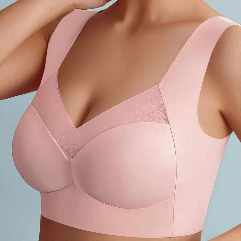 Breathable beautiful back fixed cup large size seamless underwear ice silk wrap chest no wire bra bra tube top vest underwear for women